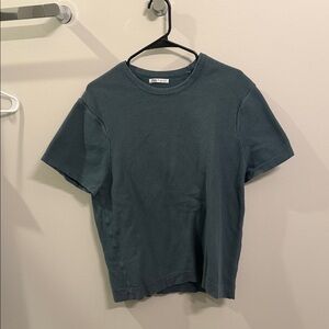 Zara Men's Dark Teal Short Sleeve Tee